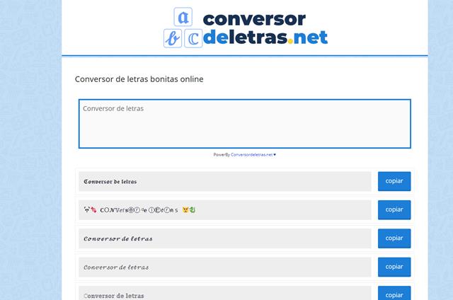 conversor de letras online